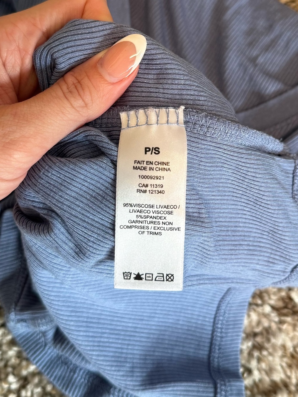 Garage Tara V-Neck Long Sleeve Top Blue, size S, like new! - Picture 5 of 5
